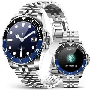 GPT Smart Watch for Men, Answer/Make Call, Fitness Tracker, IP67, 44mm | 1.19" AMOLED Display, 24/7 Heart Rate/Blood Oxygen/Blood Pressure/Sleep Monitor, 107 Sports Modes, Compatible Android iPhone GPT Smart Watch for Men, Answer/Make Call, Fitness Tracker, IP67, 44mm | 1.19" AMOLED Display, 24/7 Heart Rate/Blood Oxygen/Blood Pressure/Sleep Monitor, 107 Sports Modes, Compatible Android iPhone