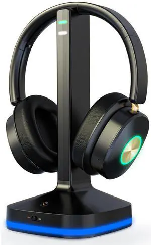 Wireless Headphones for TV, TV Headphones Wireless for Senior with Digital Optical RCA AUX 3.5 MM Transmitter Charging Dock, Over Ear Headphones with Low Latency & HiFi Sound, Gifts for Parent/Elderly Wireless Headphones for TV, TV Headphones Wireless for Senior with Digital Optical RCA AUX 3.5 MM Transmitter Charging Dock, Over Ear Headphones with Low Latency & HiFi Sound, Gifts for Parent/Elderly