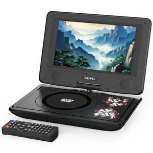 11.5"" Portable DVD Player with 9.5"" Swivel Screen, 5-Hours Rechargeable Battery,Car DVD Player,Support CD/DVD/SD Card/USB,Regions Free,Dual Speakers,Black 11.5"" Portable DVD Player with 9.5"" Swivel Screen, 5-Hours Rechargeable Battery,Car DVD Player,Support CD/DVD/SD Card/USB,Regions Free,Dual Speakers,Black