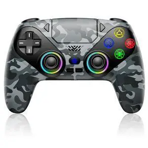 LED Wireless Controller for PS5, Compatible with PS5 Pro/Slim/PC, Dual Vibration, Macro/Turbo Function, 3.5mm Audio Jack,1000mAh Battery, 6-Axis Motion Control Gamepad with Speaker LED Wireless Controller for PS5, Compatible with PS5 Pro/Slim/PC, Dual Vibration, Macro/Turbo Function, 3.5mm Audio Jack,1000mAh Battery, 6-Axis Motion Control Gamepad with Speaker
