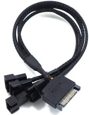 2Pcs 15Pin SATA to 3Pin 4Pin Adapter Cable SATA to PWM Conversion Power SATA 1 to 4 Extension Cables Case Fan Power Spliter Hub for Computer CPU Host Cooling Fan Connectors 2Pcs 15Pin SATA to 3Pin 4Pin Adapter Cable SATA to PWM Conversion Power SATA 1 to 4 Extension Cables Case Fan Power Spliter Hub for Computer CPU Host Cooling Fan Connectors