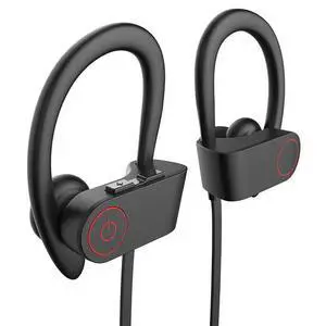 IPX7 Waterproof Wireless Headset Sports Bass Wireless Bluetooth 5.0 Earphones Hanging Ear with Microphone (Red) IPX7 Waterproof Wireless Headset Sports Bass Wireless Bluetooth 5.0 Earphones Hanging Ear with Microphone (Red)