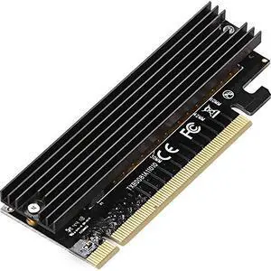 M.2 NVMe SSD Adapter M2 to PCIE 3.0 X16 Controller Card with Aluminum Heat Sink M Key Interface Support PCI Express 3.0 4-Channel 2230-2280 Size M.2 NVMe SSD Adapter M2 to PCIE 3.0 X16 Controller Card with Aluminum Heat Sink M Key Interface Support PCI Express 3.0 4-Channel 2230-2280 Size