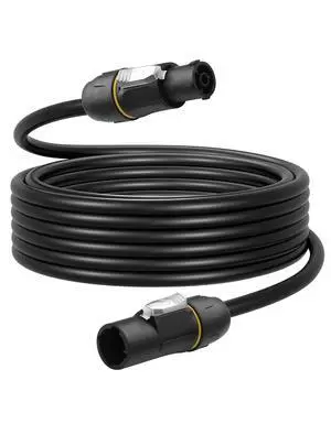 PowerCON True1 Male to Female Extension Cable, 14AWG Professional Waterproof Locking PowerCon Connector for Outdoor Stage Light Series LED Screen/Stage Light/Speaker - 2M / 6.6FT PowerCON True1 Male to Female Extension Cable, 14AWG Professional Waterproof Locking PowerCon Connector for Outdoor Stage Light Series LED Screen/Stage Light/Speaker - 2M / 6.6FT