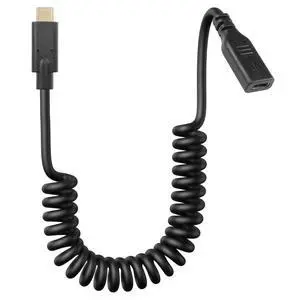 Coiled USB Type C Extension Cable, USB-C Male to USB-C Female Spring Spiral Fast Charger Cable Stretched 3.6FT/1.1M (Straight) Coiled USB Type C Extension Cable, USB-C Male to USB-C Female Spring Spiral Fast Charger Cable Stretched 3.6FT/1.1M (Straight)