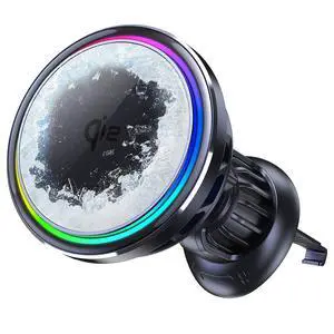 RGB 15W Magnetic Car Vent Wireless Charger Holder Semiconductor Cooling Fast Charging Mount Fit iPhone 15/iPhone 14/13/12 Series and Magnetic Case RGB 15W Magnetic Car Vent Wireless Charger Holder Semiconductor Cooling Fast Charging Mount Fit iPhone 15/iPhone 14/13/12 Series and Magnetic Case