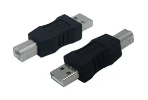 USB Type A Male to USB Type B Male Connector Converter Adapter (2Pack) USB Type A Male to USB Type B Male Connector Converter Adapter (2Pack)