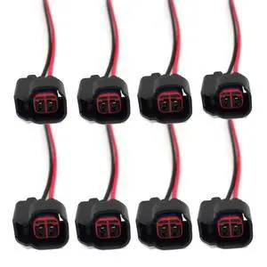 (8pcs) Fuel Injector Connector for EV6 EV14 USCAR Pigtail Harness Socket Plug Wire for LS2 LS3 LS7 Compatible with G-M Fo-rd Do-dge J-e-e-p Mustang Vehicles Bos-ch (8pcs) Fuel Injector Connector for EV6 EV14 USCAR Pigtail Harness Socket Plug Wire for LS2 LS3 LS7 Compatible with G-M Fo-rd Do-dge J-e-e-p Mustang Vehicles Bos-ch