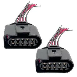 2 Pack Headlight Wiring Pigtail Connector Plug Cable 10pin 1J0973735 Compatible with A3 A4/S4 A5/S5 A6/S6 A8 Q3/Q5/Q7/TT Bettle Bora Jetta Golf Passat 2 Pack Headlight Wiring Pigtail Connector Plug Cable 10pin 1J0973735 Compatible with A3 A4/S4 A5/S5 A6/S6 A8 Q3/Q5/Q7/TT Bettle Bora Jetta Golf Passat