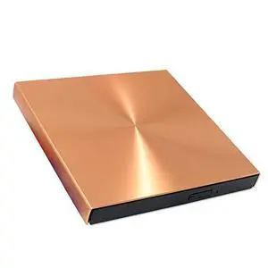 Aluminium Alloy USB 3.0 External DVD Burner DVD-RW CD-ROM Player Slim Portable Optical Drive for Desktop Laptop Notebook (Gold) Aluminium Alloy USB 3.0 External DVD Burner DVD-RW CD-ROM Player Slim Portable Optical Drive for Desktop Laptop Notebook (Gold)