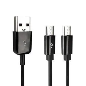 USB Type C Splitter Charging Cable,1ft 2 in 1 Multi Charging Cable, USB A to 2 x USB Type C Y Splitter Data Snyc Cord(0.3m-2USB C, Black) USB Type C Splitter Charging Cable,1ft 2 in 1 Multi Charging Cable, USB A to 2 x USB Type C Y Splitter Data Snyc Cord(0.3m-2USB C, Black)