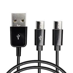 USB Type C Splitter Charging Cable,4.9ft 2 in 1 Multi Charging Cable, USB A to 2 x USB Type C Y Splitter Data Snyc Cord(1.5m-2USB C, Black) USB Type C Splitter Charging Cable,4.9ft 2 in 1 Multi Charging Cable, USB A to 2 x USB Type C Y Splitter Data Snyc Cord(1.5m-2USB C, Black)