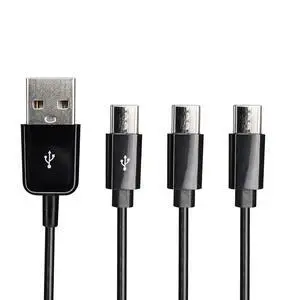 USB Type C Splitter Charging Cable,1ft 3 in 1 Multi Charging Cable, USB A to 3 x USB Type C Y Splitter Data Snyc Cord(0.3m-3 USB C, Black) USB Type C Splitter Charging Cable,1ft 3 in 1 Multi Charging Cable, USB A to 3 x USB Type C Y Splitter Data Snyc Cord(0.3m-3 USB C, Black)