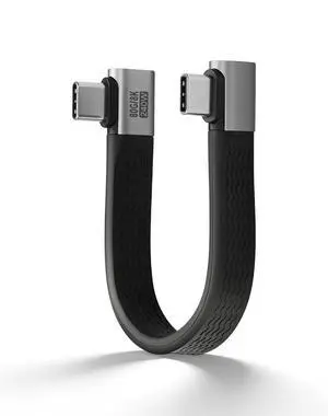 USB C to USB C Short Cable 5 inch, 240W PD Fast Charging 80Gbps Data Transfer, Thunderbolt 5 USB 4.0 Cable with 90 Degree Right Angle, 8K@60Hz Video Display Type C Cord USB C to USB C Short Cable 5 inch, 240W PD Fast Charging 80Gbps Data Transfer, Thunderbolt 5 USB 4.0 Cable with 90 Degree Right Angle, 8K@60Hz Video Display Type C Cord