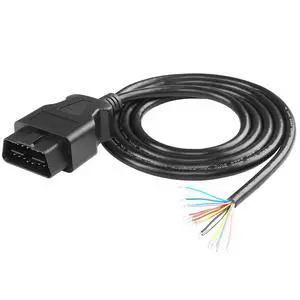 OBD2 OBDII 16Pin Male Connector to Open Pigtail Wire, 5ft 1.5m OBD Diagnostic Extension Replacement Cable for Vehicle DIY OBD2 OBDII 16Pin Male Connector to Open Pigtail Wire, 5ft 1.5m OBD Diagnostic Extension Replacement Cable for Vehicle DIY