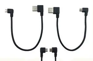 9Inch Micro USB Cable Combo Left & Right Angle Micro USB 5 Pin Male to USB 2.0 Type A Right Angle Male Data Sync and Charge Cable (Black)(2-Pack) R 9Inch Micro USB Cable Combo Left & Right Angle Micro USB 5 Pin Male to USB 2.0 Type A Right Angle Male Data Sync and Charge Cable (Black)(2-Pack) R