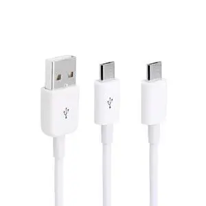 3Ft USB 2.0 Type A Male to 2 Micro USB Male Splitter Y Data Charge Connector Adapter Cable (White) 3Ft USB 2.0 Type A Male to 2 Micro USB Male Splitter Y Data Charge Connector Adapter Cable (White)