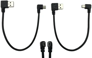 9Inch Mini USB Cable Combo Mini USB Right Angle & Left Angle Male to USB Type A 9Inch Mini USB Cable Combo Mini USB Right Angle & Left Angle Male to USB Type A