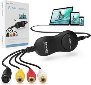 USB 2.0 Video Capture Device, VHS to Digital Converter, VHS VCR TV to DVD Converter for MAC/PC/TV/Camcorder, MAC OS Windows Compatible USB 2.0 Video Capture Device, VHS to Digital Converter, VHS VCR TV to DVD Converter for MAC/PC/TV/Camcorder, MAC OS Windows Compatible