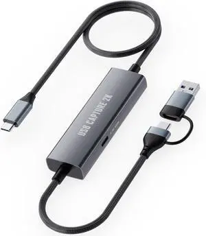 1080P 60FPS 2K@30Hz Capture Card, Type C to USB-A/C Video Capture Card USB 3.0 with 100W Power Delivery Ultra-Low Latency for Streaming, Recording, Gaming Compatible with Switch, iPad, Steam 1080P 60FPS 2K@30Hz Capture Card, Type C to USB-A/C Video Capture Card USB 3.0 with 100W Power Delivery Ultra-Low Latency for Streaming, Recording, Gaming Compatible with Switch, iPad, Steam