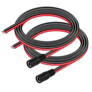 DC5521 Power Pigtails Cable, 3.2FT 14AWG 5.5mm x 2.1 mm DC Female Bare Wire Open End Power Wire,DC Supply Repair Cable for CCTV Security Camera LED Strip Light Etc(2-Pack) (1m Black-F) DC5521 Power Pigtails Cable, 3.2FT 14AWG 5.5mm x 2.1 mm DC Female Bare Wire Open End Power Wire,DC Supply Repair Cable for CCTV Security Camera LED Strip Light Etc(2-Pack) (1m Black-F)