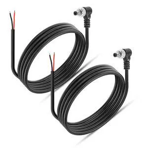DC Power Pigtails Cable, 90 Degree Right Angle 5.5mm x 2.1mm Male DC Pigtail Connectors for Led Strip,Security Camera Wire 12V 5A (1.64FT-2PCS) DC Power Pigtails Cable, 90 Degree Right Angle 5.5mm x 2.1mm Male DC Pigtail Connectors for Led Strip,Security Camera Wire 12V 5A (1.64FT-2PCS)