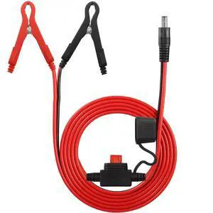4.9FT/1.5M 16AWG DC 5.5mm x 2.1mm Battery Clamps Extension Cord with 10A Fuse, Alligator Crocodile Clip to DC 5.5 2.1mm Male Barrel Plug Car Charger Power Supply Cord for Auto Accessories 4.9FT/1.5M 16AWG DC 5.5mm x 2.1mm Battery Clamps Extension Cord with 10A Fuse, Alligator Crocodile Clip to DC 5.5 2.1mm Male Barrel Plug Car Charger Power Supply Cord for Auto Accessories