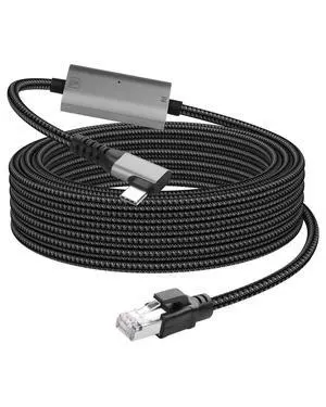 USB C to 2.5 Gbps Ethernet Cable 6.5 FT, Gigabit RJ45 LAN to 90 Degree Right Angle USB C Adapter, Directly Connected Cat Network Cable Converter to Type C Cable Support USB-C Port Laptops USB C to 2.5 Gbps Ethernet Cable 6.5 FT, Gigabit RJ45 LAN to 90 Degree Right Angle USB C Adapter, Directly Connected Cat Network Cable Converter to Type C Cable Support USB-C Port Laptops