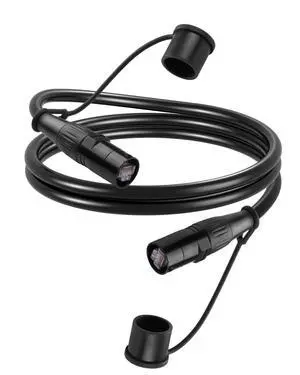 CAT6 Shielded Ethercon Cable, 3.2 FT Professional Audio & Lighting RJ45 Male to Male Cable with Protective Caps, Grade Sound Transmission, 1000Mbps, Black CAT6 Shielded Ethercon Cable, 3.2 FT Professional Audio & Lighting RJ45 Male to Male Cable with Protective Caps, Grade Sound Transmission, 1000Mbps, Black