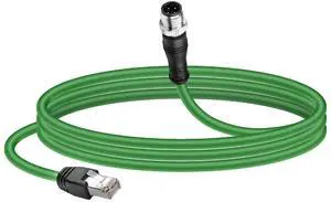 M12 to RJ45 Ethernet Cable, M12 4 Pin D Code Male to RJ45 Male Cat5e Industrial Ethernet Shielded Cable SFTP 4PR 26AWG 3.2Ft M12 to RJ45 Ethernet Cable, M12 4 Pin D Code Male to RJ45 Male Cat5e Industrial Ethernet Shielded Cable SFTP 4PR 26AWG 3.2Ft