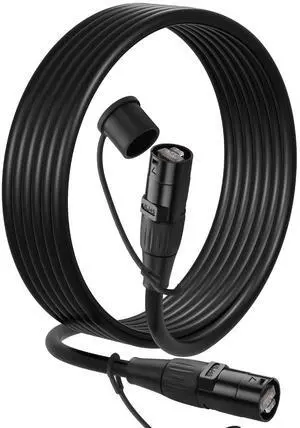 CAT6 Shielded Ethercon Cable, Professional Audio & Lighting RJ45 Male to Male Cable with Protective Caps, Grade Sound Transmission, 1000Mbps, Black (6.6FT/2M) CAT6 Shielded Ethercon Cable, Professional Audio & Lighting RJ45 Male to Male Cable with Protective Caps, Grade Sound Transmission, 1000Mbps, Black (6.6FT/2M)