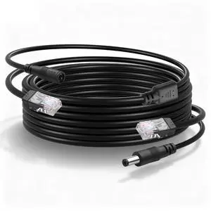 16.4FT Ethernet RJ45 and DC Cable,POE CAT5 Ethernet with Power Supply,Cat 5 RJ45 + 5.5x2.1mm DC CameraPower Cord,for CCTV Security Camera Surveillance System IP Camera Etc 16.4FT Ethernet RJ45 and DC Cable,POE CAT5 Ethernet with Power Supply,Cat 5 RJ45 + 5.5x2.1mm DC CameraPower Cord,for CCTV Security Camera Surveillance System IP Camera Etc