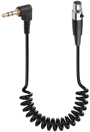 3.5mm to Mini XLR Stereo Audio Coiled Cable 90° 1/8" TRS Jack to 3 Pin Mini XLR 3.5mm to Mini XLR Stereo Audio Coiled Cable 90° 1/8" TRS Jack to 3 Pin Mini XLR