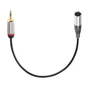 R Mini XLR Male to 3.5mm Stereo Audio Plug Cable, 3 Pin Mini XLR Male to 1/8" TRS Cord Adapter Connector for Audio Conversion of Camera and Other Equipment - 1FT(0.3M) R Mini XLR Male to 3.5mm Stereo Audio Plug Cable, 3 Pin Mini XLR Male to 1/8" TRS Cord Adapter Connector for Audio Conversion of Camera and Other Equipment - 1FT(0.3M)