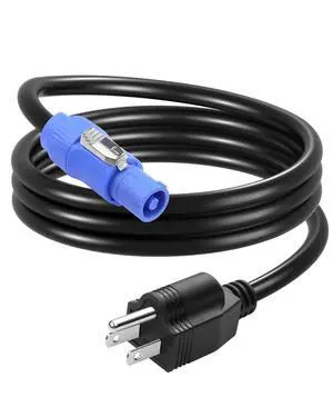 3-Prong NEMA 5-15P to PowerCON AC Power Cable 20A 16AWG NEMA 5-15P Male to 3 Pin PowerCon Male Connector Extension Power Wire for Outdoor Stage Light Series LED Screen - 1M / 3.2FT 3-Prong NEMA 5-15P to PowerCON AC Power Cable 20A 16AWG NEMA 5-15P Male to 3 Pin PowerCon Male Connector Extension Power Wire for Outdoor Stage Light Series LED Screen - 1M / 3.2FT