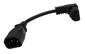 16cm IEC 320 90 Degree C13 3 Pin Female to C14 3 Pin Male PDU Power Supply Extension Cord for Computer LED HDTV Monitor and Scanner 16cm IEC 320 90 Degree C13 3 Pin Female to C14 3 Pin Male PDU Power Supply Extension Cord for Computer LED HDTV Monitor and Scanner