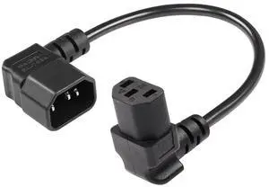 30cm/1ft IEC 320 90 Degree C13 to C14 Power Cable,18AWG Down Angle IEC 320 C13 3 Pin Female to Left Angle C14 3 Pin Male Power Supply Extension Cord for Computer LED HDTV Monitor and Scanner 30cm/1ft IEC 320 90 Degree C13 to C14 Power Cable,18AWG Down Angle IEC 320 C13 3 Pin Female to Left Angle C14 3 Pin Male Power Supply Extension Cord for Computer LED HDTV Monitor and Scanner