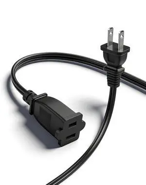2 Prong Extension Cord, 10A / 125V US AC 2-Prong Male to Female Power Cable 18AWG NEMA 1-15P to 1-15R Extension Cable Polarity 5FT 2 Prong Extension Cord, 10A / 125V US AC 2-Prong Male to Female Power Cable 18AWG NEMA 1-15P to 1-15R Extension Cable Polarity 5FT