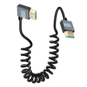8K HDMI 2.1 Cable 3FT, 48Gbps Ultra High Speed HDMI 90 Degree Right Angle Cable Support 8K@60Hz 4K@120Hz Dynamic HDR Compatible with TV/HDTV 8K HDMI 2.1 Cable 3FT, 48Gbps Ultra High Speed HDMI 90 Degree Right Angle Cable Support 8K@60Hz 4K@120Hz Dynamic HDR Compatible with TV/HDTV