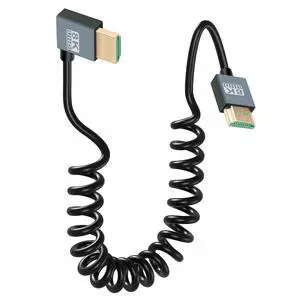 8K HDMI 2.1 Cable 3FT, 48Gbps Ultra High Speed HDMI 90 Degree Left Angle Cable Support 8K@60Hz 4K@120Hz Dynamic HDR Compatible with TV/HDTV 8K HDMI 2.1 Cable 3FT, 48Gbps Ultra High Speed HDMI 90 Degree Left Angle Cable Support 8K@60Hz 4K@120Hz Dynamic HDR Compatible with TV/HDTV