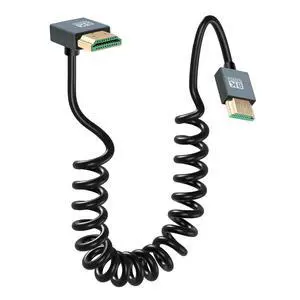 8K HDMI 2.1 Cable 3FT, 48Gbps Ultra High Speed HDMI 90 Degree Up Angle Cable Support 8K@60Hz 4K@120Hz Dynamic HDR Compatible with TV/HDTV 8K HDMI 2.1 Cable 3FT, 48Gbps Ultra High Speed HDMI 90 Degree Up Angle Cable Support 8K@60Hz 4K@120Hz Dynamic HDR Compatible with TV/HDTV