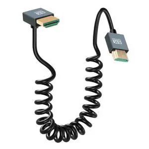 8K HDMI 2.1 Cable 3FT, 48Gbps Ultra High Speed HDMI 90 Degree Down Angle Cable Support 8K@60Hz 4K@120Hz Dynamic HDR Compatible with TV/HDTV 8K HDMI 2.1 Cable 3FT, 48Gbps Ultra High Speed HDMI 90 Degree Down Angle Cable Support 8K@60Hz 4K@120Hz Dynamic HDR Compatible with TV/HDTV
