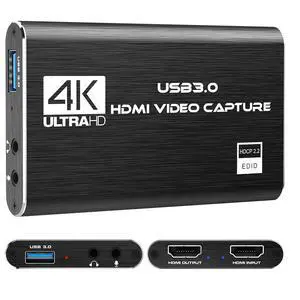 Video Capture Card, 4K HDMI Audio Capture Card Video Recorder with Mic and HDMI Loop-Out for Gaming/Live Streaming/Conference, Works for Nintendo Switch/PS5/Camera/Xbox/OBS Video Capture Card, 4K HDMI Audio Capture Card Video Recorder with Mic and HDMI Loop-Out for Gaming/Live Streaming/Conference, Works for Nintendo Switch/PS5/Camera/Xbox/OBS