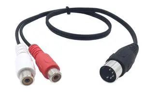 Din 5 Pin Male to 2 RCA Female Professional Grade Audio Cable for Bang & Olufsen, Naim, Quad.Stereo Systems (0.5m) Din 5 Pin Male to 2 RCA Female Professional Grade Audio Cable for Bang & Olufsen, Naim, Quad.Stereo Systems (0.5m)