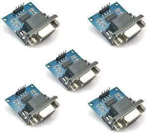 5pcs Serial Port Converter Module RS232 to TTL Female Equipment Upgrades MAX3232 Root Module Connecter 5pcs Serial Port Converter Module RS232 to TTL Female Equipment Upgrades MAX3232 Root Module Connecter