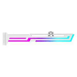 ARGB Graphics Card Bracket, 5V 3PIN ARGB Aura SYNC, Height Adjustable, VGA Holder Stand (White) ARGB Graphics Card Bracket, 5V 3PIN ARGB Aura SYNC, Height Adjustable, VGA Holder Stand (White)