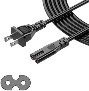 2 Prong TV Power Cord Compatible with Samsung LG TCL Sony Toshiba Dell Apple TV Insignia Sharp JVC Hisense Ps2 Ps3 Ps4 Epson Printer LED LCD Smart 1080p HDTV, 6 Ft AC Cable 2 Prong TV Power Cord Compatible with Samsung LG TCL Sony Toshiba Dell Apple TV Insignia Sharp JVC Hisense Ps2 Ps3 Ps4 Epson Printer LED LCD Smart 1080p HDTV, 6 Ft AC Cable