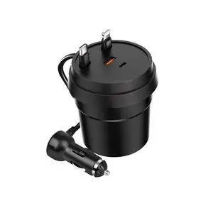 4-in-1 Retractable Car Charger USB-C Cup-Style Fast-Charging Adapter Compatible with iPhone 17/16/15/14/13/12 Pro Max,Pixel | Essential Travel Gift for Men and Women 4-in-1 Retractable Car Charger USB-C Cup-Style Fast-Charging Adapter Compatible with iPhone 17/16/15/14/13/12 Pro Max,Pixel | Essential Travel Gift for Men and Women
