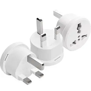 UK Plug Adapter for Travel, Type G International Power Adapter for UK Hong Kong Ireland UAE 3-Packs UK Plug Adapter for Travel, Type G International Power Adapter for UK Hong Kong Ireland UAE 3-Packs