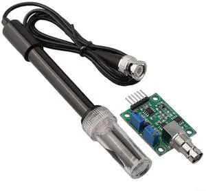 PH Sensor Kit for Arduino, 0-14 Detection Range with BNC Electrode Probe and Module, Liquid Water Quality Tester for Lab(pH kit) PH Sensor Kit for Arduino, 0-14 Detection Range with BNC Electrode Probe and Module, Liquid Water Quality Tester for Lab(pH kit)